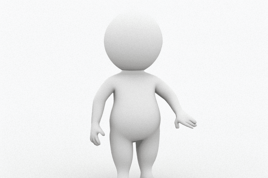 3D character, fat man